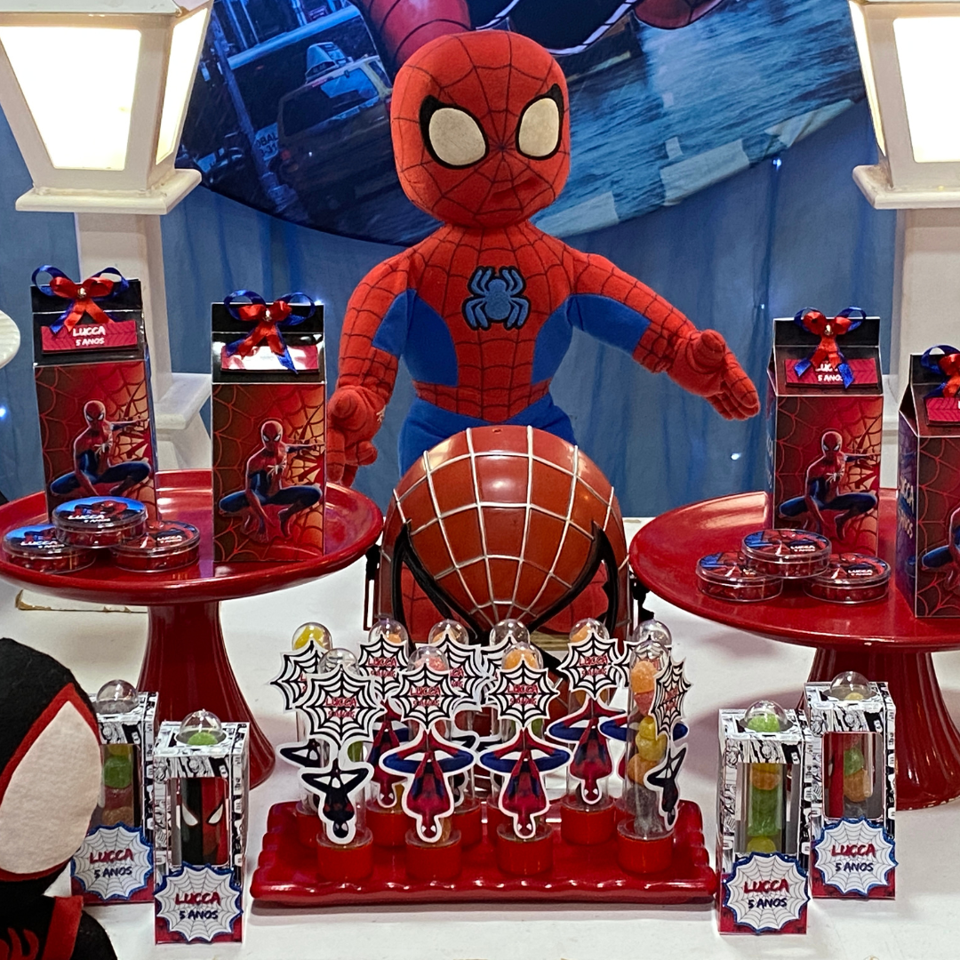 Mesa completa festa Homem-Aranha